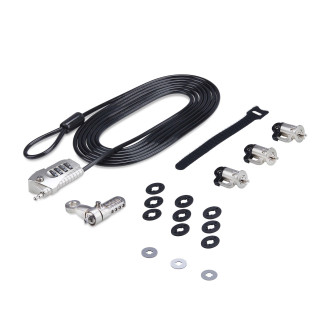 StarTech.com Kit de Verrouillage pour Ordinateur Portable/de Bureau et Périphériques, Verrou/Serrure Antivol, K-Slot, Câble 