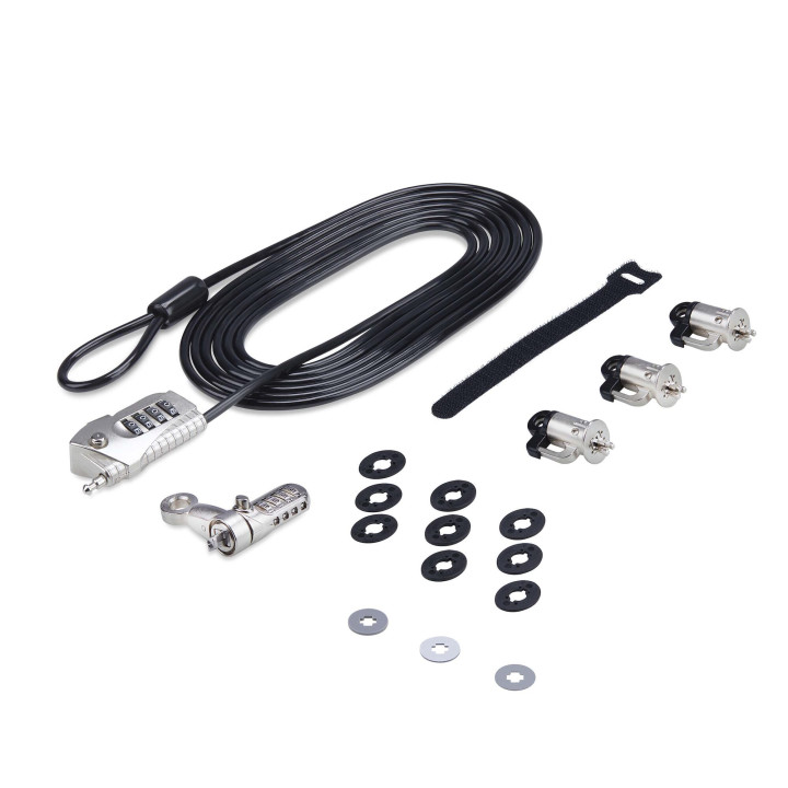 StarTech.com Kit de Verrouillage pour Ordinateur Portable/de Bureau et Périphériques, Verrou/Serrure Antivol, K-Slot, Câble 