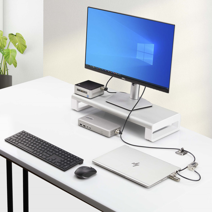 StarTech.com Kit de Verrouillage pour Ordinateur Portable/de Bureau et Périphériques, Verrou/Serrure Antivol, K-Slot, Câble 