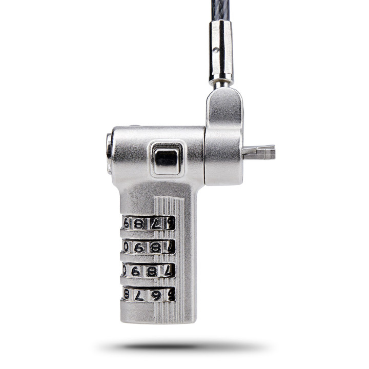 StarTech.com Antivol Universel pour Ordinateur Portable de 2m, Câble de Sécurité Sérialisé pour Ordinateur Portable, Compa