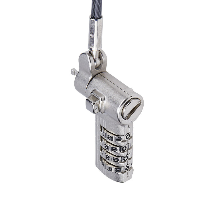 StarTech.com Antivol Universel pour Ordinateur Portable de 2m, Câble de Sécurité Sérialisé pour Ordinateur Portable, Compa