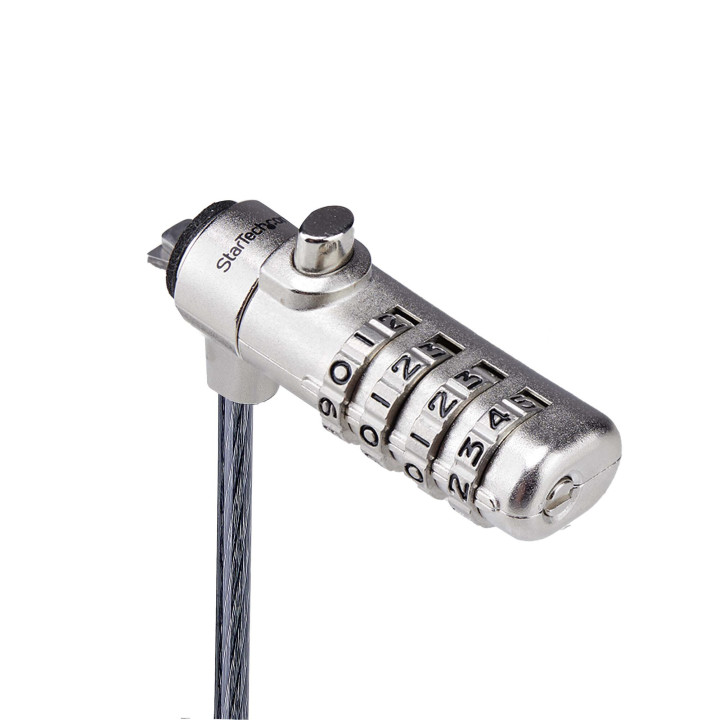 StarTech.com Antivol pour Ordinateur Portable Compatible Nano Slot, Câble de Verrouillage de 1,5m, Sécurité Antivol pour PC 