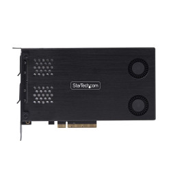 StarTech.com Double Baie M.2 NVMe SSD vers PCIe x8 avec Plateau Amovible, Bifurcation PCIe requise, Installation sans Outils, P