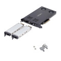 StarTech.com Double Baie M.2 NVMe SSD vers PCIe x8 avec Plateau Amovible, Bifurcation PCIe requise, Installation sans Outils, P