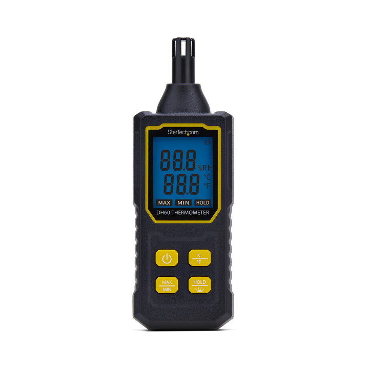 StarTech.com Thermomètre/Humidimètre Numérique de Poche, Hygromètre avec Grand Écran LCD, Thermomètre Portable pour Salle