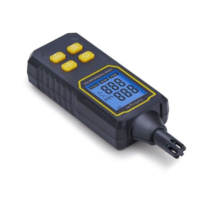 StarTech.com Thermomètre/Humidimètre Numérique de Poche, Hygromètre avec Grand Écran LCD, Thermomètre Portable pour Salle