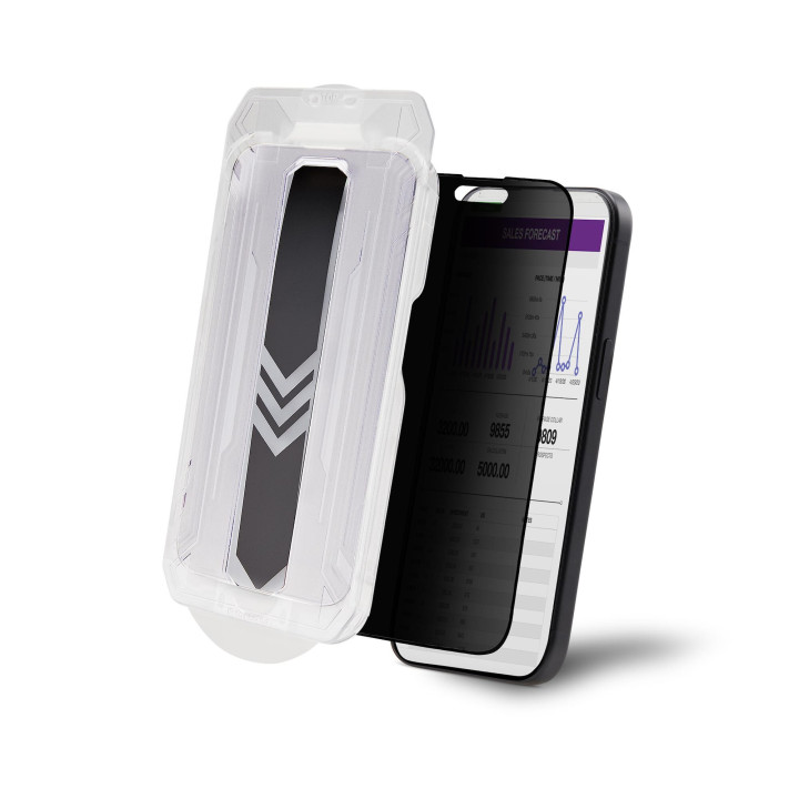 StarTech.com Filtre de Confidentialité 4 Directions pour iPhone 15 Pro, Supporte l'Orientation Portrait/Paysage, Tactile avec 