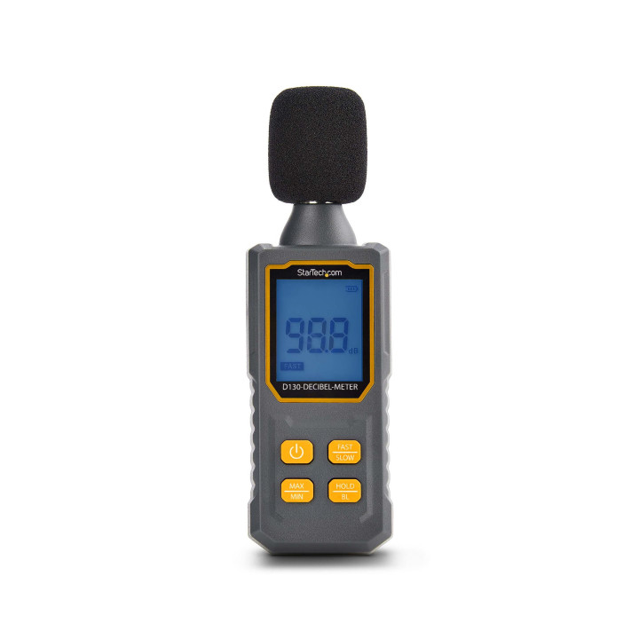 StarTech.com Sonomètre Numérique Portable avec Grand Écran LCD, Lecteur de Niveau de Bruit/Décibel pour Salle de Serveur/Bu