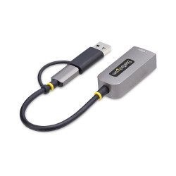 StarTech.com Adaptateur USB-C vers Ethernet avec Dongle USB-A, 10/100/1000Mbps, Adaptateur Réseau USB 3.0 vers Gigabit Etherne