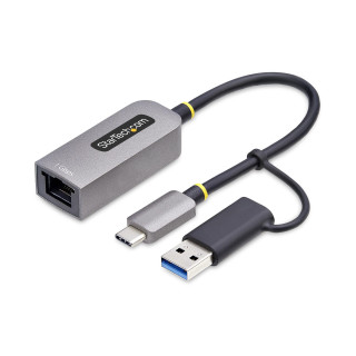 StarTech.com Adaptateur USB-C vers Ethernet avec Dongle USB-A, 10/100/1000Mbps, Adaptateur Réseau USB 3.0 vers Gigabit Etherne