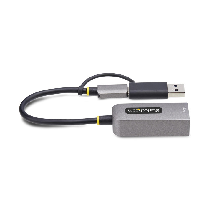 StarTech.com Adaptateur USB-C vers Ethernet avec Dongle USB-A, 10/100/1000Mbps, Adaptateur Réseau USB 3.0 vers Gigabit Etherne