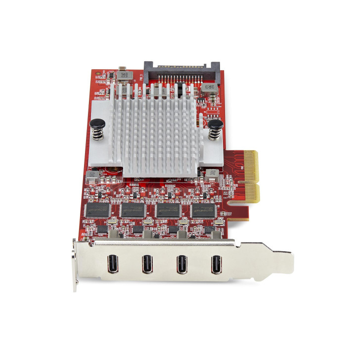 StarTech.com Carte PCIe USB-C 4 Ports, USB 3.2 10 Gbit/s, Carte d'Extension PCI Express USB-C, 4 Contrôleurs USB Indépendants