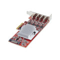 StarTech.com Carte PCIe USB-C 4 Ports, USB 3.2 10 Gbit/s, Carte d'Extension PCI Express USB-C, 4 Contrôleurs USB Indépendants