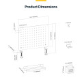 StarTech.com Panneau Perforé à Pinces avec Accessoires, 42 x 32cm, Panneau Perforé en Acier, Organisateur de Rangement de Bu