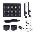 StarTech.com Panneau Perforé à Pinces avec Accessoires, 42 x 32cm, Panneau Perforé en Acier, Organisateur de Rangement de Bu