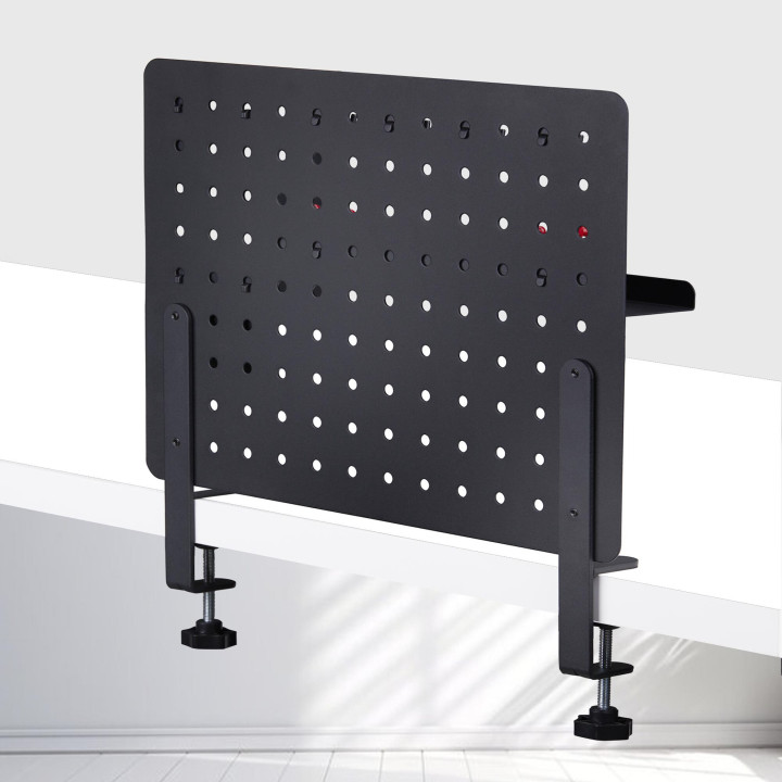 StarTech.com Panneau Perforé à Pinces avec Accessoires, 42 x 32cm, Panneau Perforé en Acier, Organisateur de Rangement de Bu