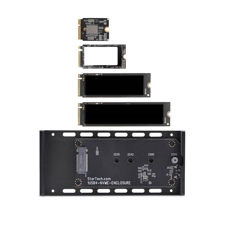 StarTech.com Boîtier SSD NVMe Externe USB-C/Thunderbolt, Boîtier USB4 M.2 NVMe, 40 Gbps, Boîtier Dissipateur Thermique en Al