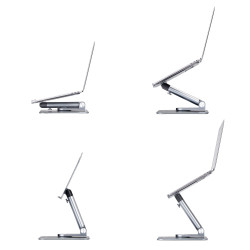 StarTech.com Support Télescopique pour PC Portable, Base Pivotante à 360&deg, Support Rotatif pour Bureau, Hauteur et Inclina