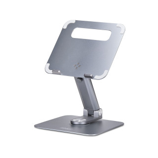 StarTech.com Support Télescopique pour PC Portable, Base Pivotante à 360&deg, Support Rotatif pour Bureau, Hauteur et Inclina