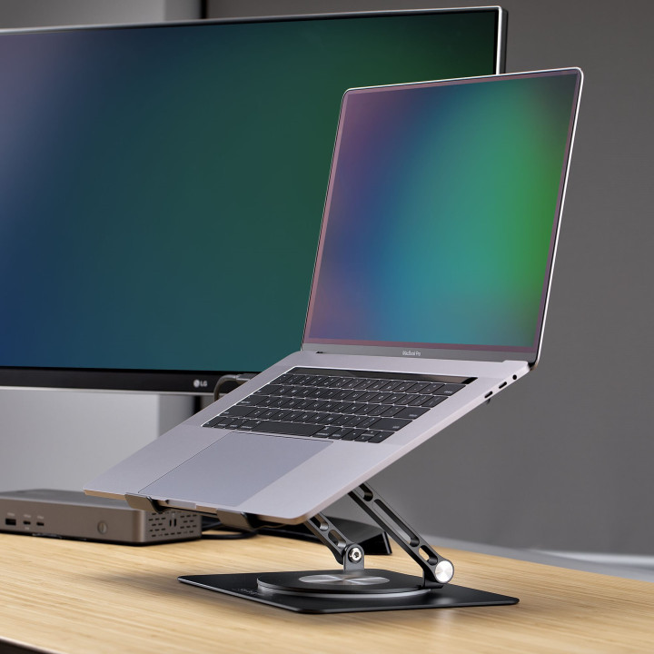 StarTech.com Support Rotatif pour PC Portable, Base Pivotante à 360&deg, Support Rotatif pour Bureau, Hauteur et Inclinaison R