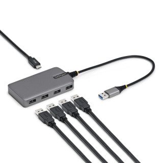 StarTech.com Hub USB-A 4 Ports, 5 Gbps, Alimenté par Bus, Hub USB-A vers 4 Ports USB-A avec Entrée d'Alimentation Auxiliaire 