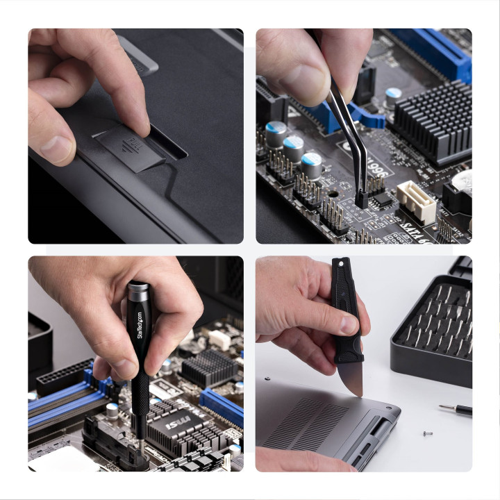 StarTech.com Kit de Réparation Informatique 40 pièces pour Ordinateur Portable/PC/Téléphone, Jeu de Tournevis de Précision
