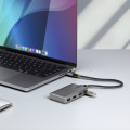 StarTech.com Hub USB-C 4 Ports, 5 Gbps, Alimenté par Bus, Hub USB-C vers 4 Ports USB-A avec Entrée d'Alimentation Auxiliaire 