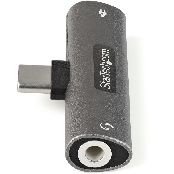 StarTech.com Adaptateur USB-C Audio & Chargeur - Convertisseur Prise Audio Mini Jack Aux TRRS 3.5mm Casque/Écouteurs - 60W USB