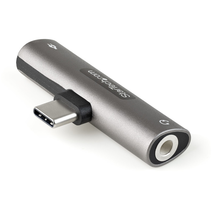 StarTech.com Adaptateur USB-C Audio & Chargeur - Convertisseur Prise Audio Mini Jack Aux TRRS 3.5mm Casque/Écouteurs - 60W USB