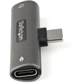 StarTech.com Adaptateur USB-C Audio & Chargeur - Convertisseur Prise Audio Mini Jack Aux TRRS 3.5mm Casque/Écouteurs - 60W USB