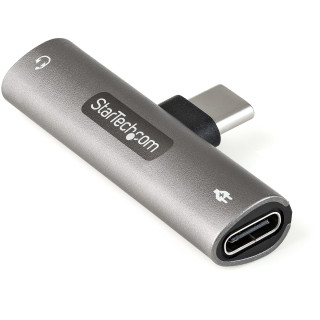 StarTech.com Adaptateur USB-C Audio & Chargeur - Convertisseur Prise Audio Mini Jack Aux TRRS 3.5mm Casque/Écouteurs - 60W USB