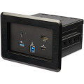 StarTech.com Boîtier de connectivité pour table de conférence - Station d'accueil escamotable - 4K HDMI et Power Delivery