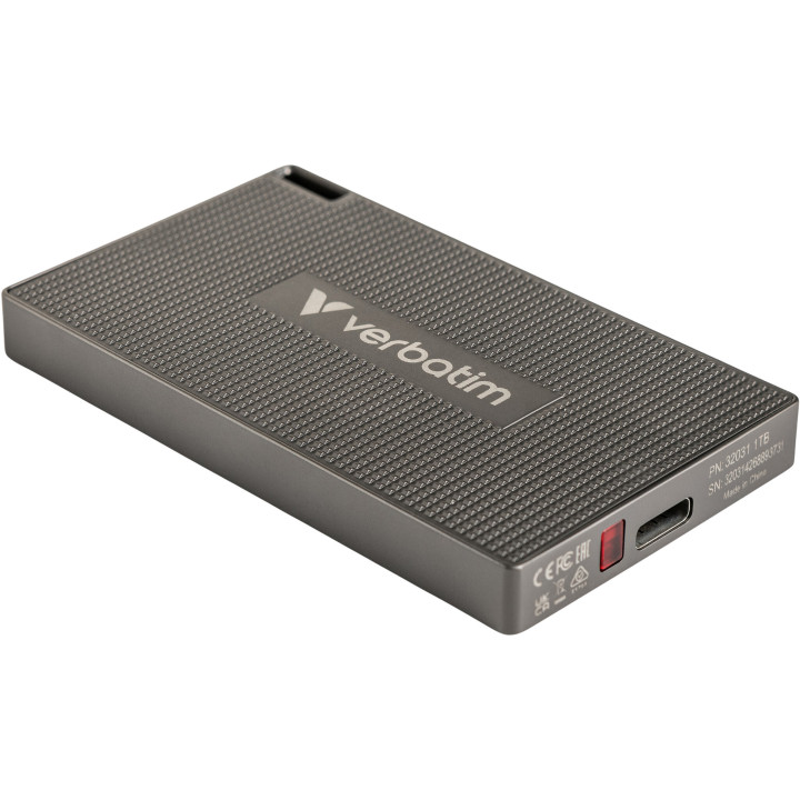 Verbatim 32030 lecteur à circuits intégrés externe 512 Go USB Type-C USB 3.2 Gen 2x2 Gris