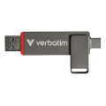 Verbatim Dual QuickStick lecteur USB flash 256 Go USB Type-A / USB Type-C 3.2 Gen 1 (3.1 Gen 1) Gris