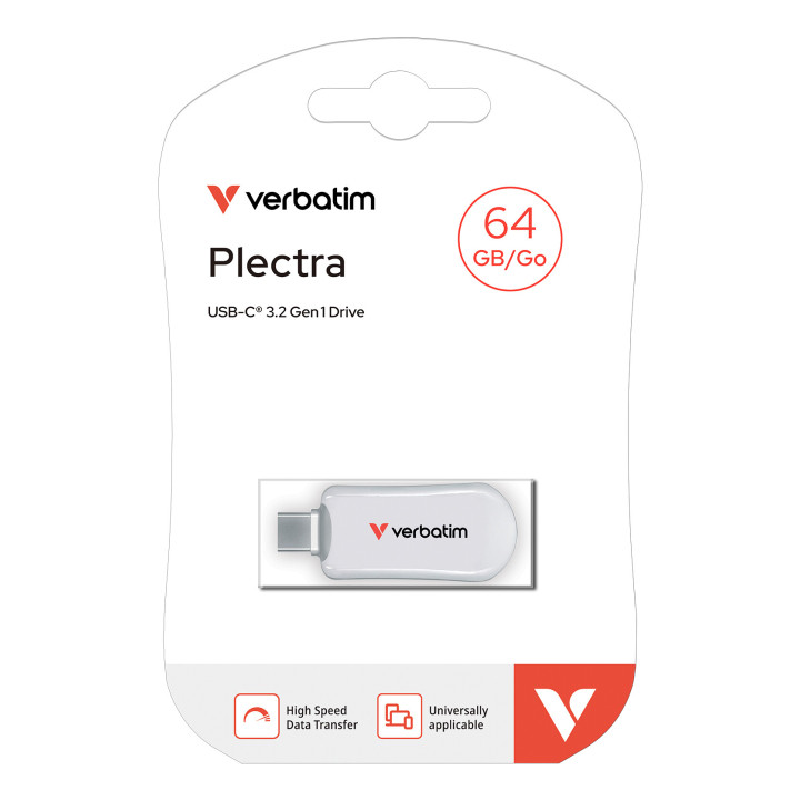 Verbatim 30228 lecteur USB flash 64 Go USB Type-C 3.2 Gen 1 (3.1 Gen 1) Blanc