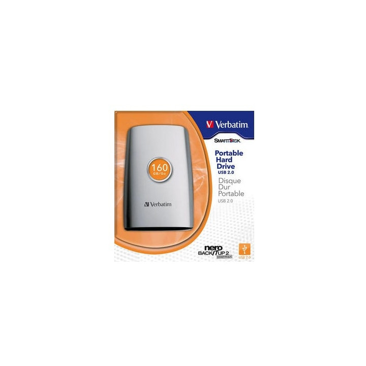 Verbatim 2.5'' Portable Hard Drive USB 2.0 160GB disque dur externe 160 Go 5400 tr/min 2.5" Argent