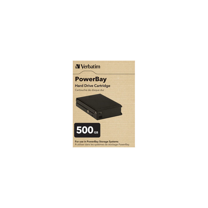 Verbatim PowerBay Hard Drive Cartridge 500GB disque dur externe 500 Go 7200 tr/min 3.5" Noir