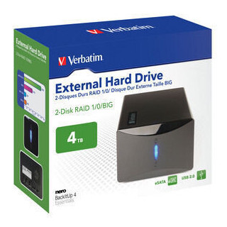 Verbatim 4TB RAID eSATA / USB 2.0 boîtier de disques