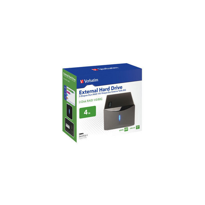 Verbatim 4TB RAID eSATA / USB 2.0 boîtier de disques