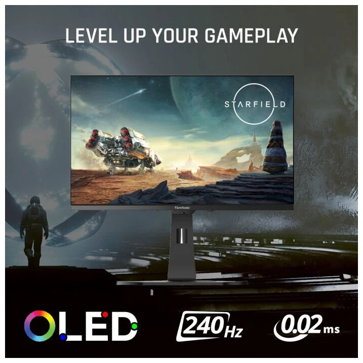 Viewsonic XG272-2K-OLED écran plat de PC 68,6 cm (27") 2560 x 1440 pixels Quad HD Noir, Blanc