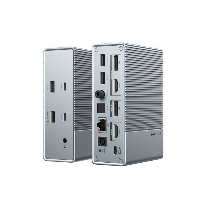 Targus HDG215-EUZ station d'accueil USB 3.2 Gen 2 (3.1 Gen 2) Type-C Argent