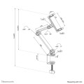 Neomounts DS15-545WH1 Support pour tablette à pince pour bureau 4.7-12.9" - universel - orientable