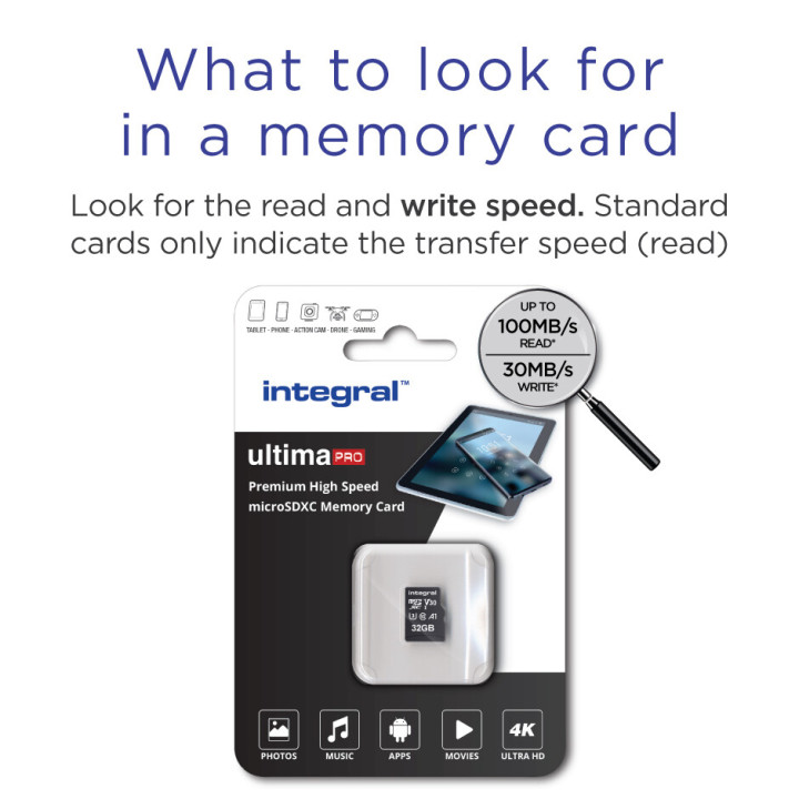 Integral INMSDH32G-100/70V30 mémoire flash 32 Go MicroSDHC UHS-I Classe 10