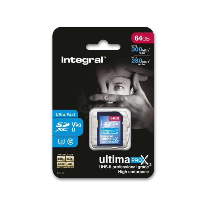 Integral UltimaPro X2 INSDX64G-300/280U2 mémoire flash 64 Go UHS-II