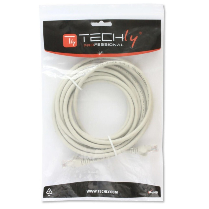 Techly ICOC CCA6U-100-WHT câble de réseau Blanc 10 m Cat6 U/UTP (UTP)