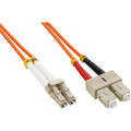 Techly 2.0m SC-LC M/M câble InfiniBand et à fibres optiques 2 m Orange