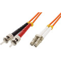 Techly 1m ST/LC OM1 câble InfiniBand et à fibres optiques Orange