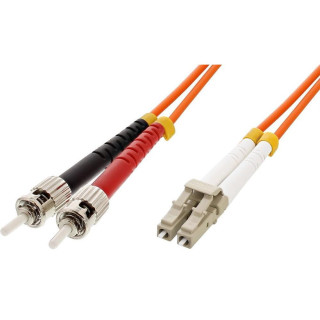 Techly 2m ST/LC 62.5/125 câble InfiniBand et à fibres optiques Orange