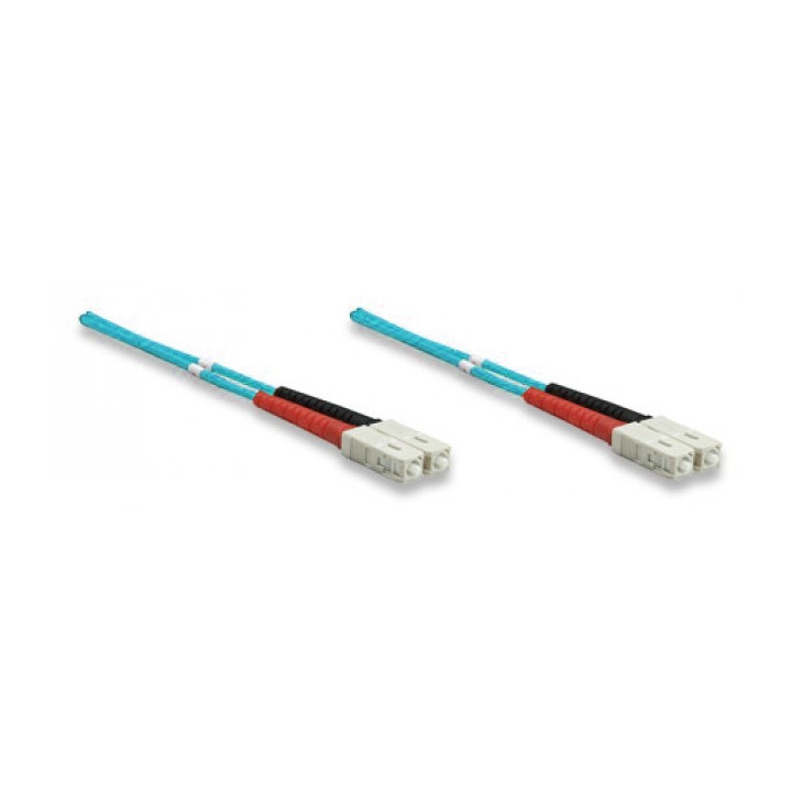 Techly ILWL D5-B-050/OM3 câble InfiniBand et à fibres optiques 5 m SC Couleur aqua
