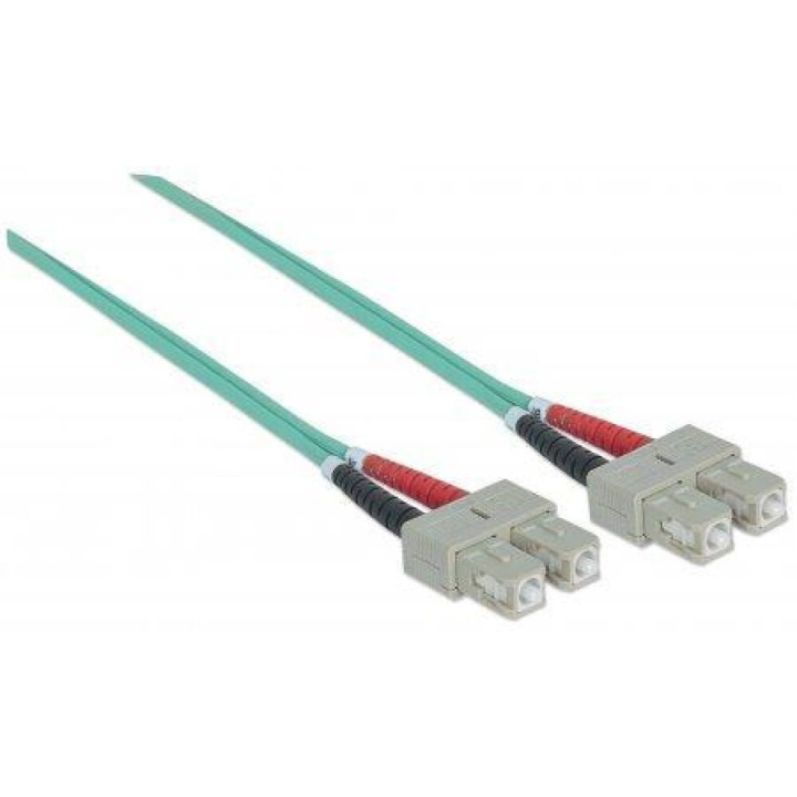Techly ILWL D5-B-050/OM3 câble InfiniBand et à fibres optiques 5 m SC Couleur aqua